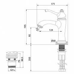 Lemark Смеситель Greek LM5506GG для раковины – фотография-2